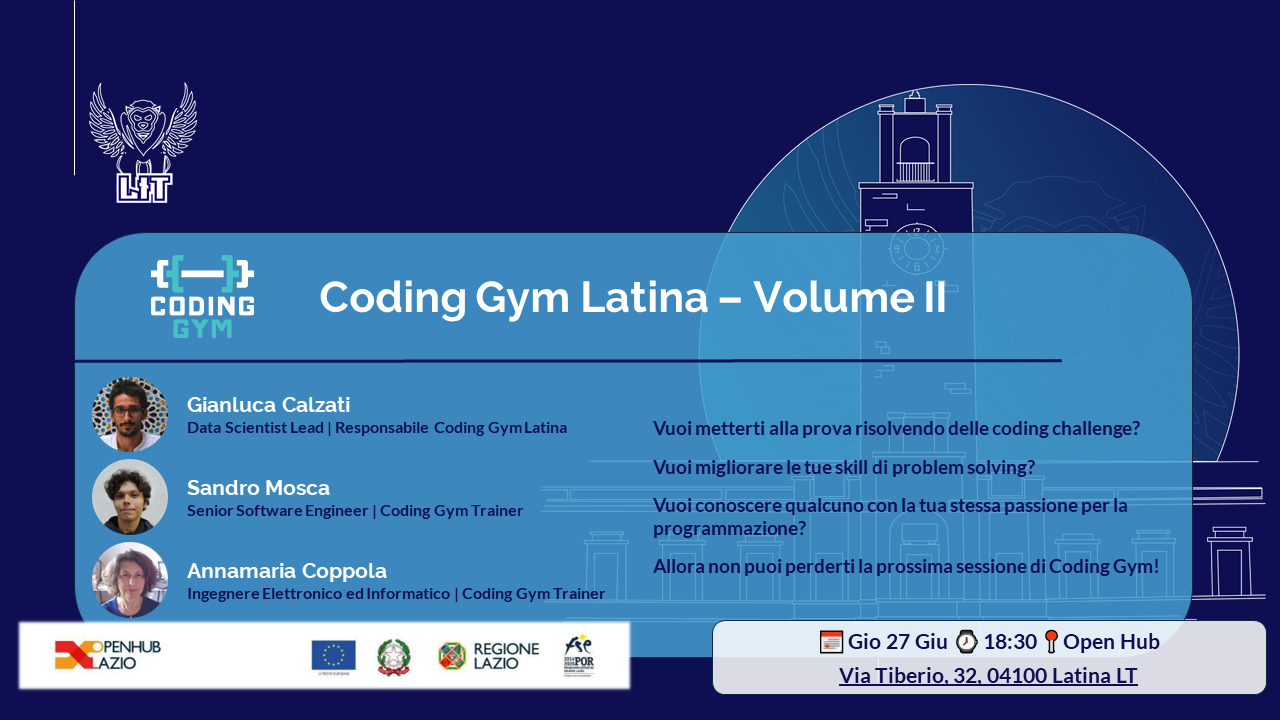 Event cover image Coding Gym Latina - Volume II